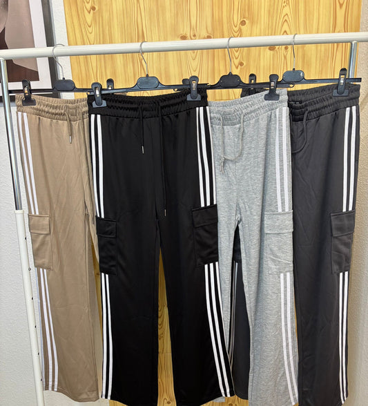 Pantalón rayas cargo