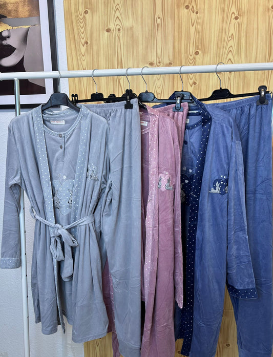 Pijama tres piezas conejitos